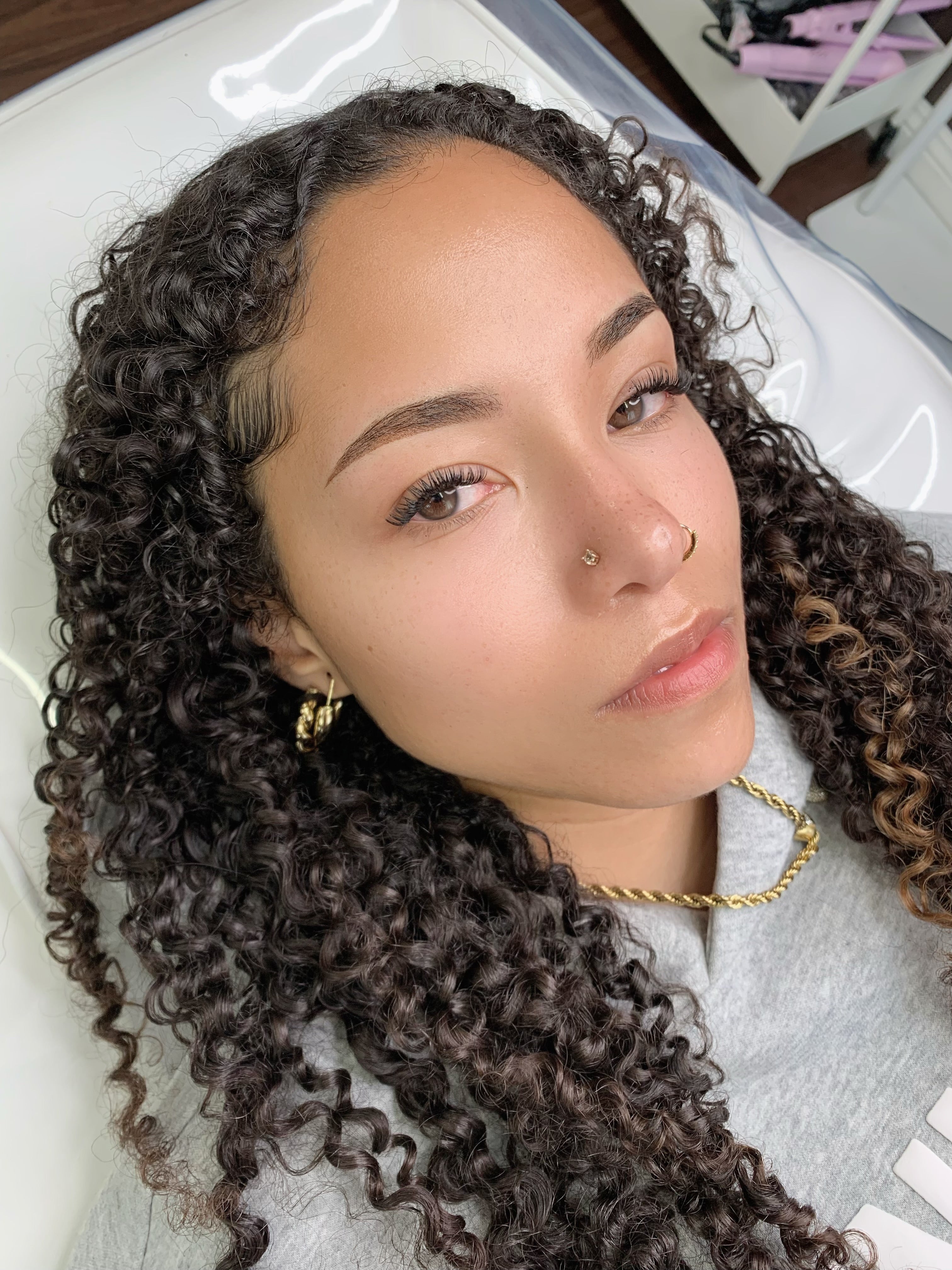 Ombre powder shaded brow result — Perfect Line LA Korean PMU studio Koreatown