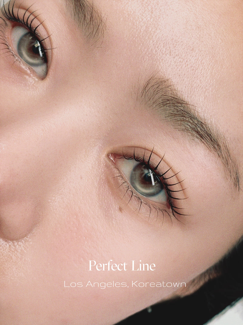 Lash lift and tint result — Perfect Line LA Koreatown studio 래시 리프트 엘에이 반영구