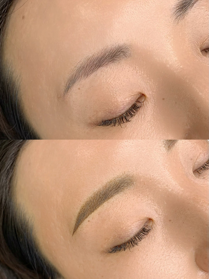 Faded old eyebrow tattoo corrected with new brow design — Perfect Line LA